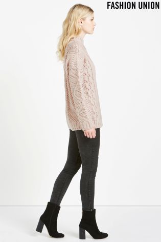 Fashion Union Cable Knit Jumper